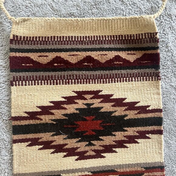 El Paso Saddle Blanket Co. Maya Modern Wool Table Runner Southwest  78.5”X15” - Picture 3 of 10